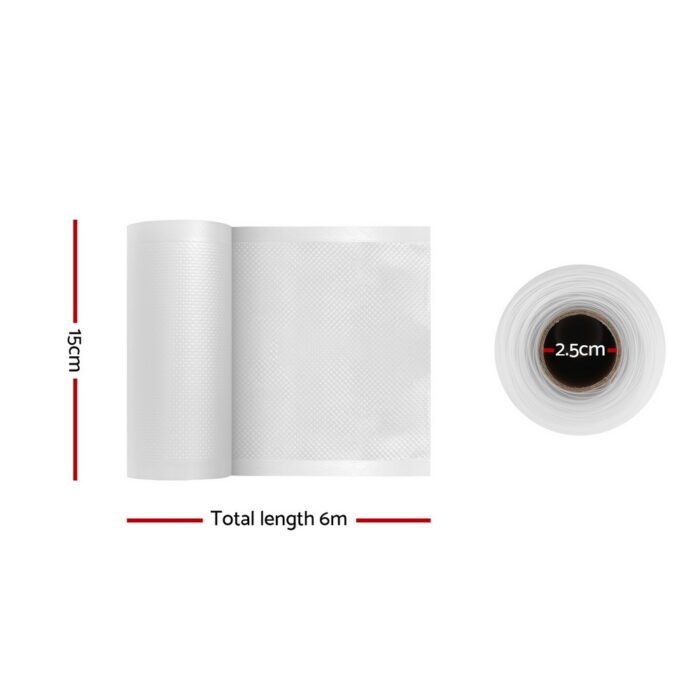 10 Rolls Food Vacuum Sealer Bags Storage Saver Heat Sealing Bag Pack 15CMX6M - Image 2