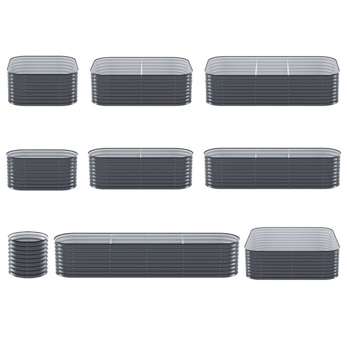 Green Fingers Garden Bed 9 In 1 Modular Planter Box 56CM height - Image 3