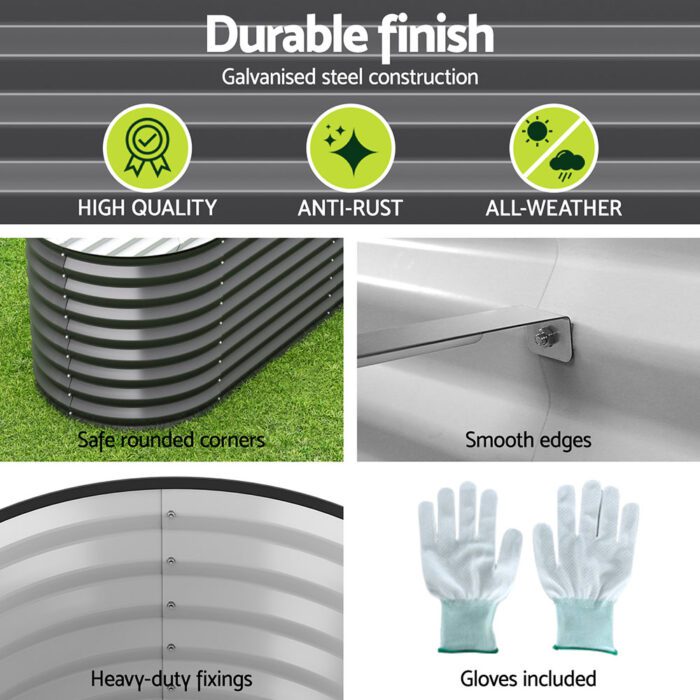 Green Fingers Garden Bed 9 In 1 Modular Planter Box 56CM height - Image 6