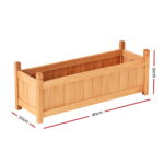 2x Green Fingers Raised Garden Bed 90x30x33cm Wooden Planter Box Raised Container Growing - Image 2