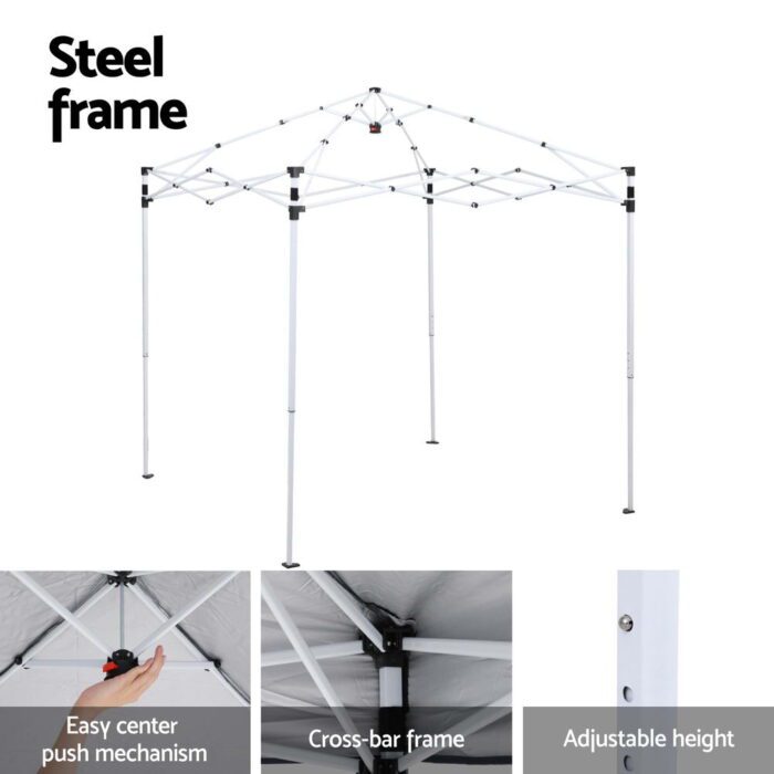 Instahut Gazebo 2x2m Outdoor Patio Garden Marquee Shade Blue - Image 6