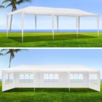 Instahut Gazebo 3x9m Marquee Wedding Party Tent Outdoor Camping Side Wall Canopy 5 Panel White - Image 5