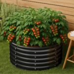 Livsip Garden Bed 90x45cm Galvanised Steel Round - Image 8