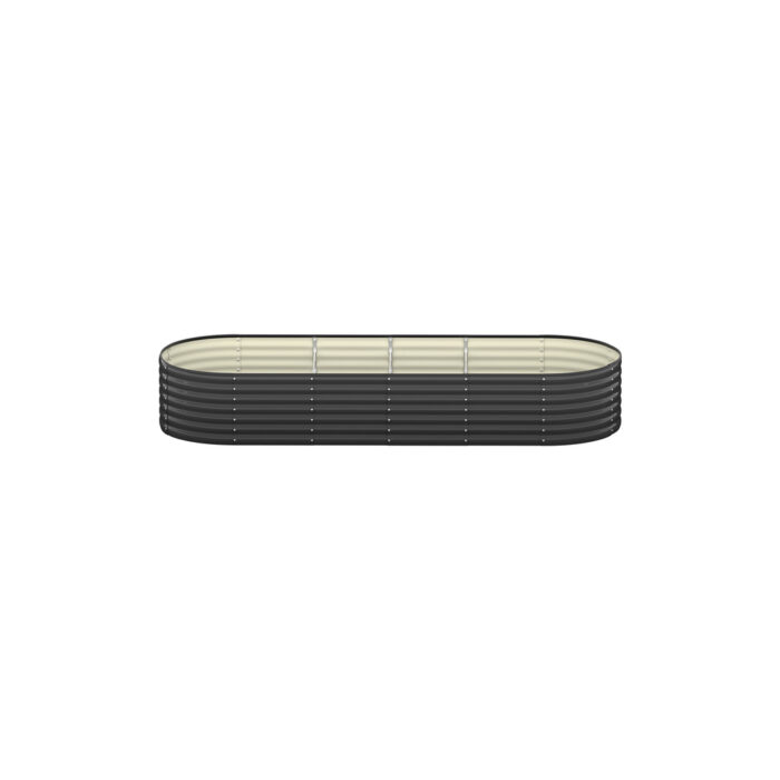 Livsip Raised Garden Bed Oval Galvanised Steel 240X80X56cm - Image 7