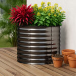 Livsip Garden Bed 80x68cm Galvanised Steel Round - Image 2