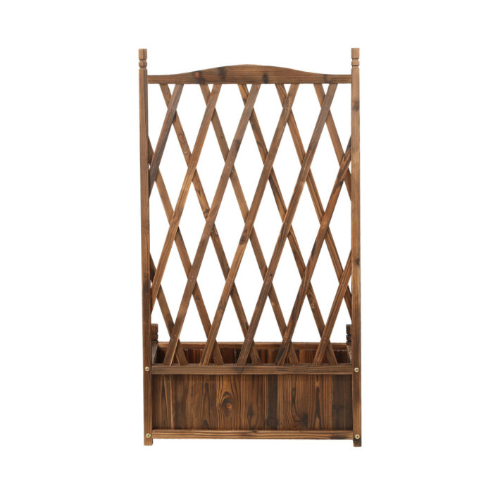 Livsip 2pc Wooden Raised Garden Bed with Trellis 64x28.5x115cm - Image 7