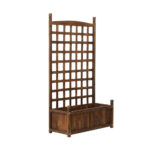 Livsip 2pc Wooden Garden Bed with Trellis 64x28.5x115cm - Image 3