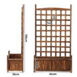 Livsip 2pc Wooden Garden Bed with Trellis 64x28.5x115cm - Image 6