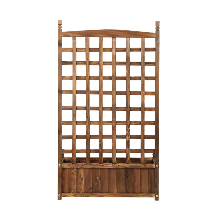 Livsip 2pc Wooden Garden Bed with Trellis 64x28.5x115cm - Image 7