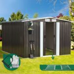 Livsip Garden Shed 2.57x2.05M Workshop Cabin Metal Base - Image 2