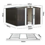 Livsip Garden Shed 2.57x2.05M Workshop Cabin Metal Base - Image 6
