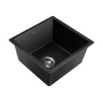 Welba Kitchen Sink Granite Basin Single Bowl 45cmx45cm Black