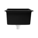 Welba Kitchen Sink Granite Basin Single Bowl 45cmx45cm Black - Image 10