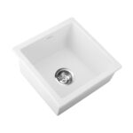 Welba Kitchen Sink Granite Basin Single Bowl 45cmx45cm White