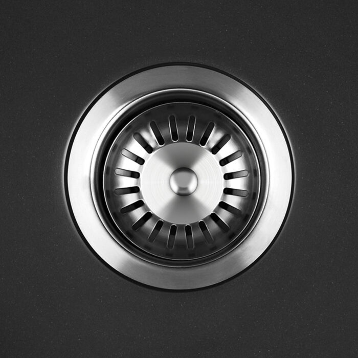 Welba Kitchen Sink 70x45cm Granite Basin Single Bowl Black - Image 7