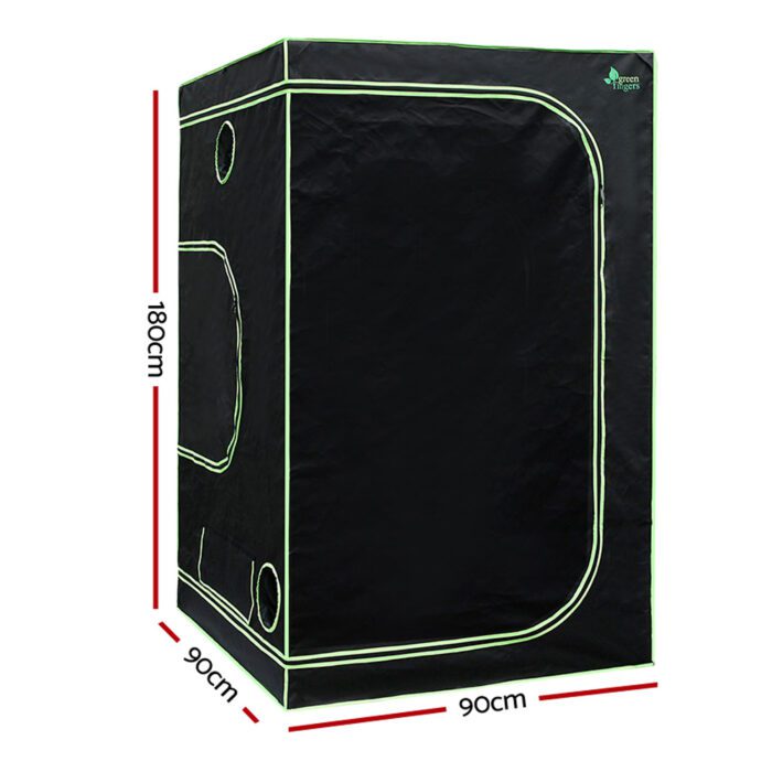 Green Fingers Grow Tent 90x90x180CM Hydroponics Kit Indoor Plant Room System - Image 2