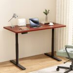 Artiss Standing Desk Motorised Electric Dual Motor Walnut 140CM