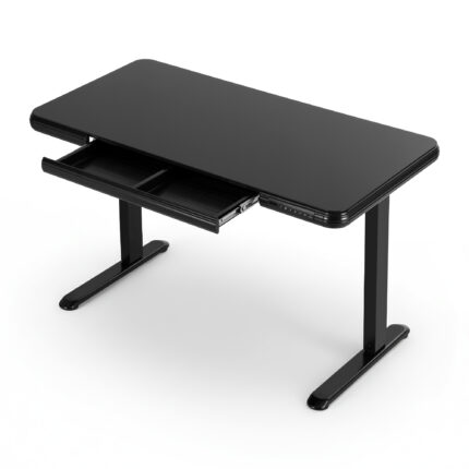 Artiss Electric Standing Desk Motorised Glass Top Black 120CM