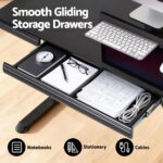 Artiss Electric Standing Desk Motorised Glass Top Black 120CM - Image 4