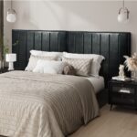 Oikiture Bed Frame Headboard Double Queen King Bedhead Black Leather - Image 9