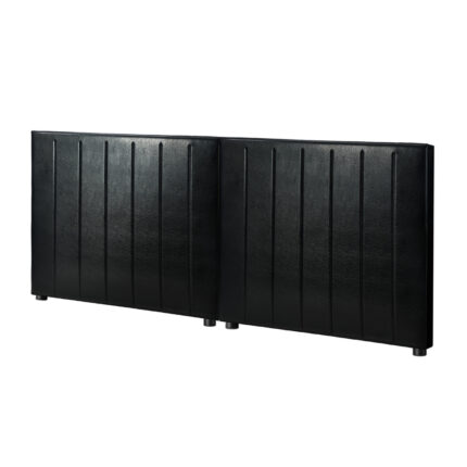 Oikiture Bed Frame Headboard Double Queen King Bedhead Black Leather
