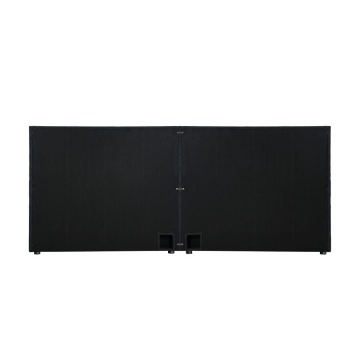Oikiture Bed Frame Headboard Double Queen King Bedhead Black Leather - Image 3
