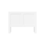 Oikiture Bed Head with Shelves Queen Size White - Image 3