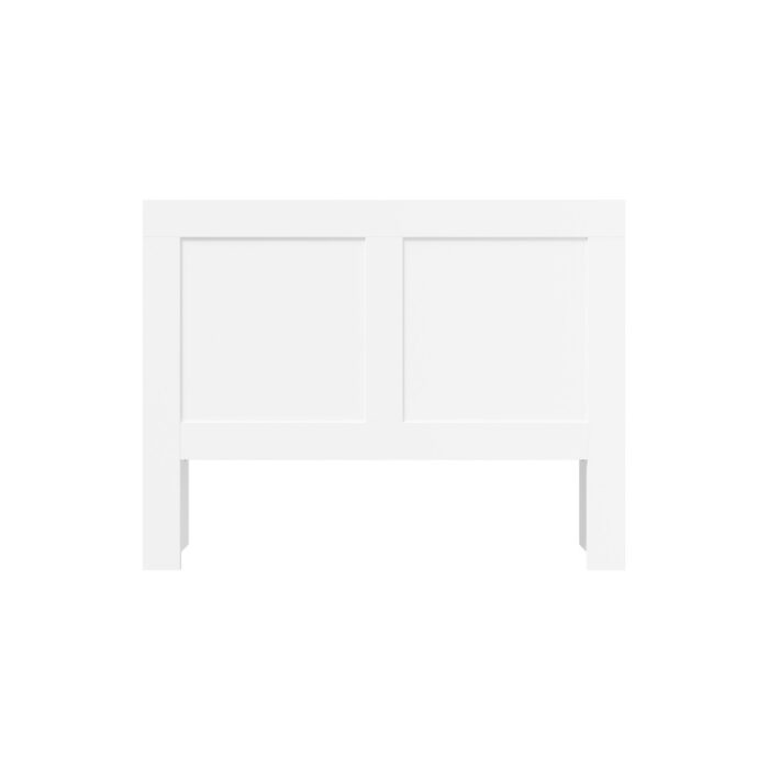 Oikiture Bed Head with Shelves Queen Size White - Image 3