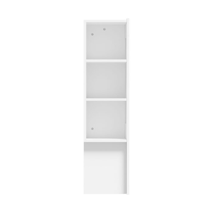 Oikiture Bed Head with Shelves Queen Size White - Image 4