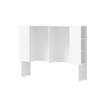 Oikiture Bed Head with Shelves Queen Size White - Image 2