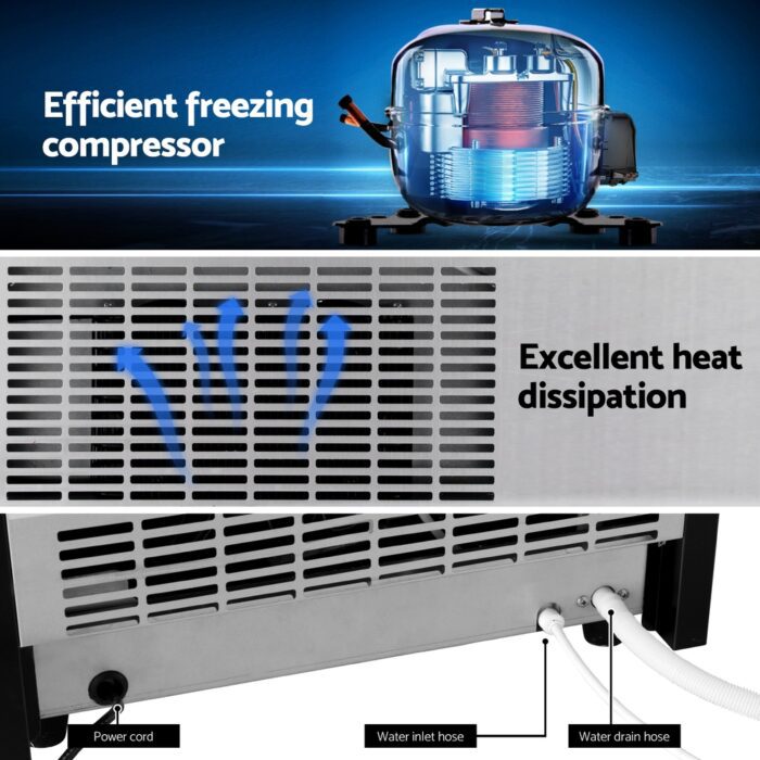 Devanti 45kg Ice Maker Commercial Machine - Image 6