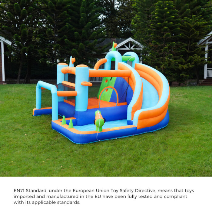 AirMyFun 9-IN-1 Inflatable Water Park with Soccer Goal Post - Image 8