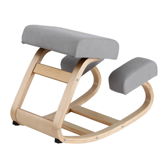 Artiss Kneeling Chair Ergonomic Posture Chair with Memory Foam Balance Stool for Home Office Gaming 120kg Weight Capacity Gray - Image 3