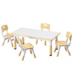 1 Keezi Kids Table and 4 Chairs Set Graffiti