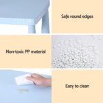 1 Keezi Kids Table and 2 Chairs Set Blue - Image 5