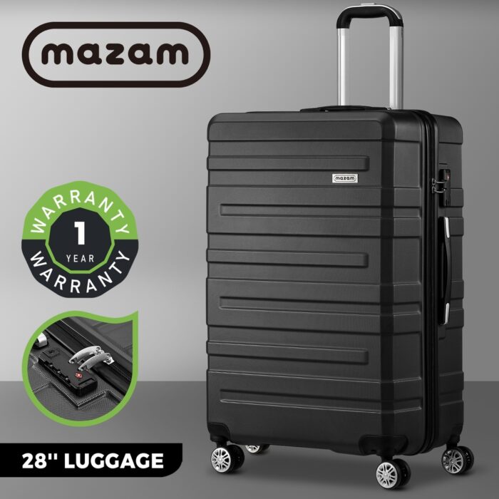 Mazam 28" Luggage Set TSA Lock Hard Case Black - Image 2