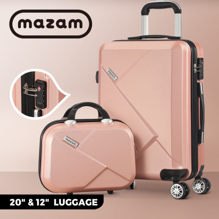Mazam 2PCS Luggage Set TSA Lock Hard Case Pink - Image 5