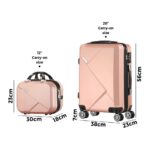 Mazam 2PCS Luggage Set TSA Lock Hard Case Pink - Image 6