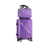 Mazam 2PCS Luggage Set TSA Lock Hard Case Purple