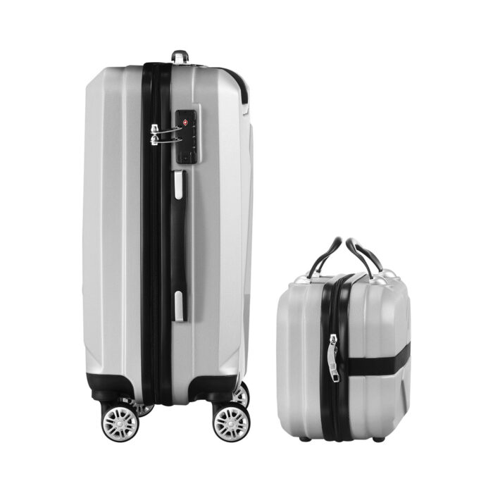 Mazam 2PCS Luggage Set TSA Lock Hard Case Silver - Image 2