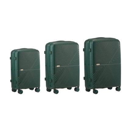 Mazam 3PCS Luggage Suitcase Set Green PP Case TSA Lock
