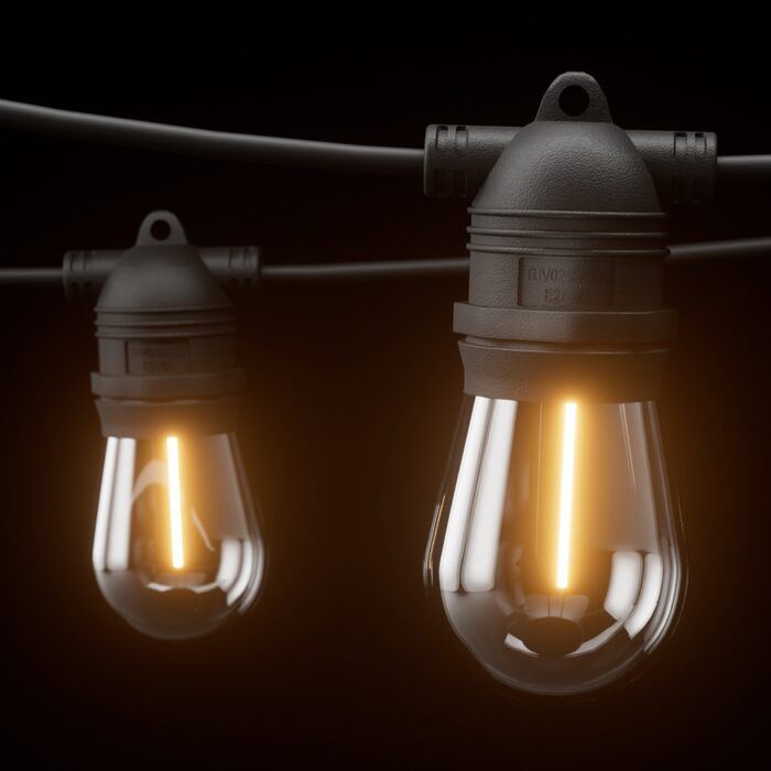 10m Festoon Lights Christmas Fairy String Lights Outdoor Party Garden Decor - Image 3