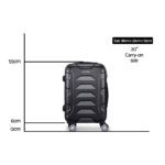 Wanderlite 20 Inch Luggage with Zipper Lock Travel Suitcase Carry On Hard Shell Luggage Case Black - Image 2