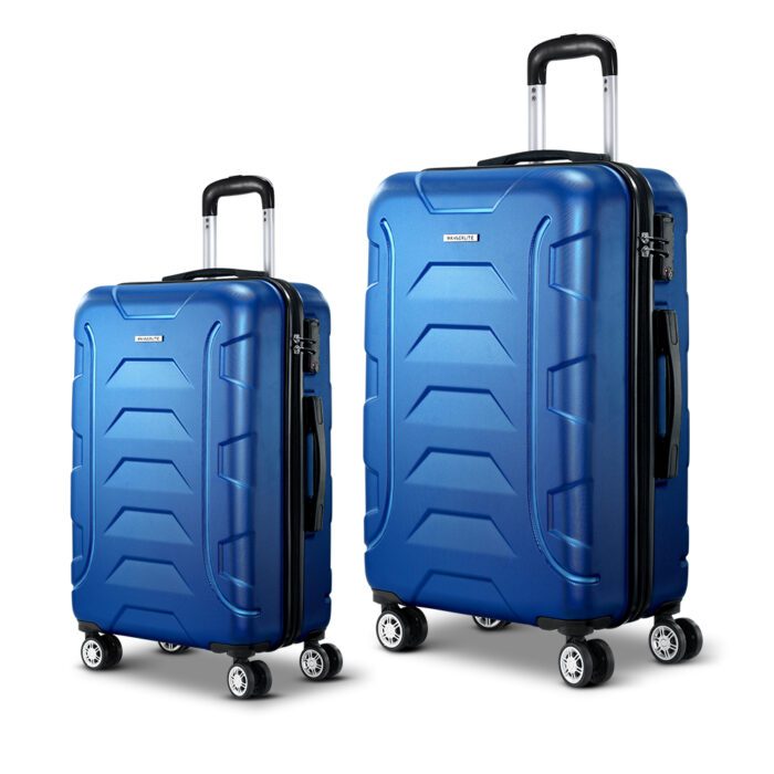 Wanderlite 2Set 20-28 Inch Luggage with TSA Lock Spinner Carry On Hard Shell Travel Suitcase Luggage Case Blue - Image 3