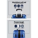 Wanderlite 2Set 20-28 Inch Luggage with TSA Lock Spinner Carry On Hard Shell Travel Suitcase Luggage Case Blue - Image 4