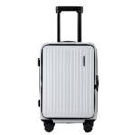 Wanderlite 20" Luggage Suitcase Front Pocket Travel Carry On Dual TSA White - Image 3