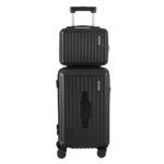 Wanderlite 2pcs Trunk Luggage Suitcase Travel Carry On TSA Lock 12" 20" Black - Image 3