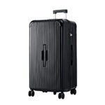 Wanderlite 32" Trunk Luggage Suitcase Travel 5 Wheels Type-C Port TSA Black