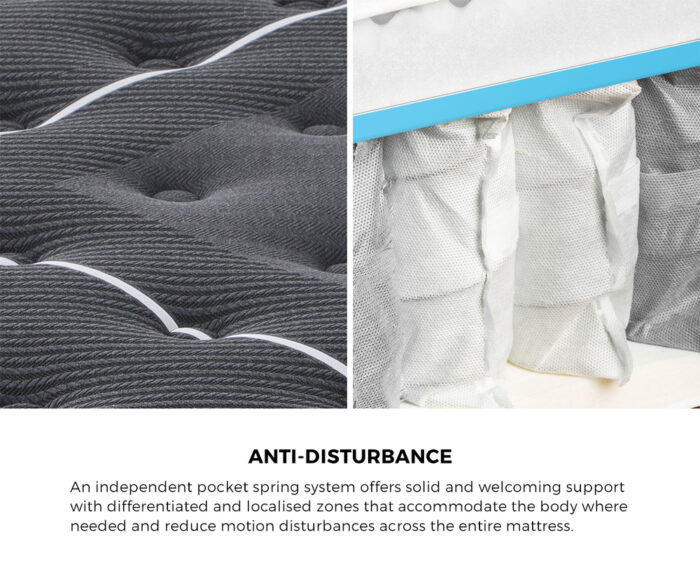 Bedra Queen Mattress Tight Top Cool Gel Foam Pocket Spring 22cm - Image 9