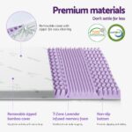 Giselle 8cm Memory Foam Mattress Topper Lavender Infused Bamboo Cover 7-Zone King - Image 5